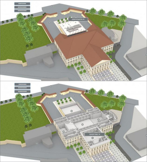 Das 3-D Modell vom Kongress-Palais in Kassel. 