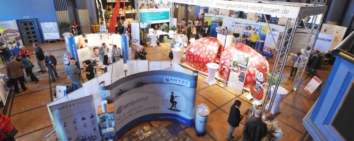 Unser Blauer Saal für die Gesundheitsmesse vermietet. 